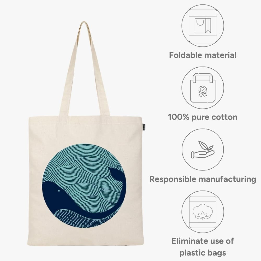 Tote Bag for Women, Reusable Grocery Bag, Canvas Tote Bag for Shopping, Cotton Bag for Daily Use, Gifts for Women