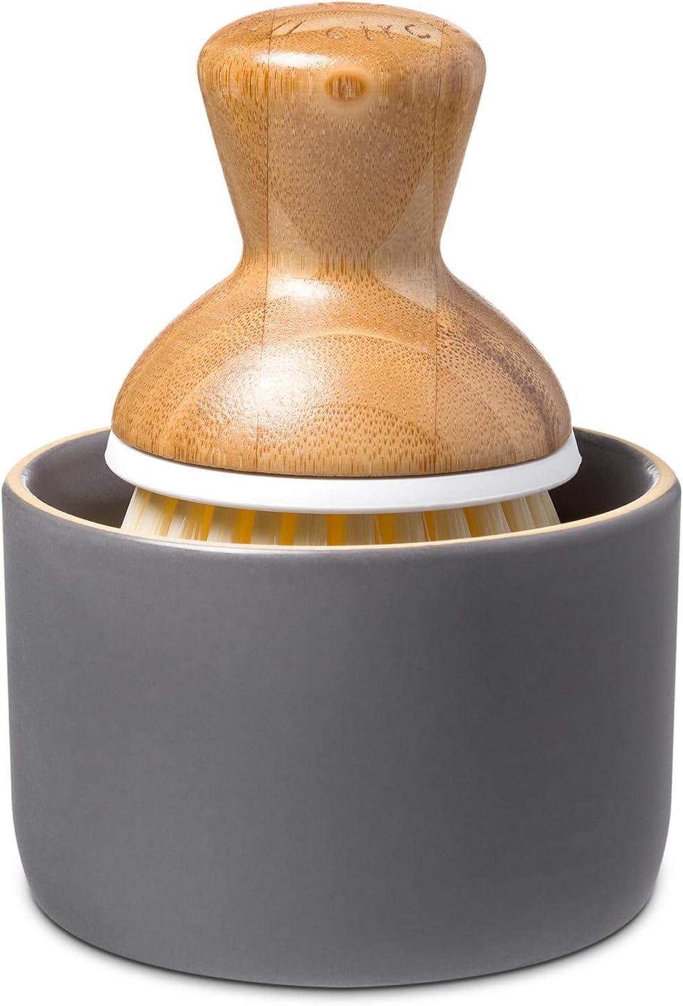 Elevate Your Dishwashing Experience with the Full Circle Bubble Up Bamboo Dish Brush & Ceramic Soap Dispenser Set - Stylish, Eco-Friendly Kitchen Essential!
