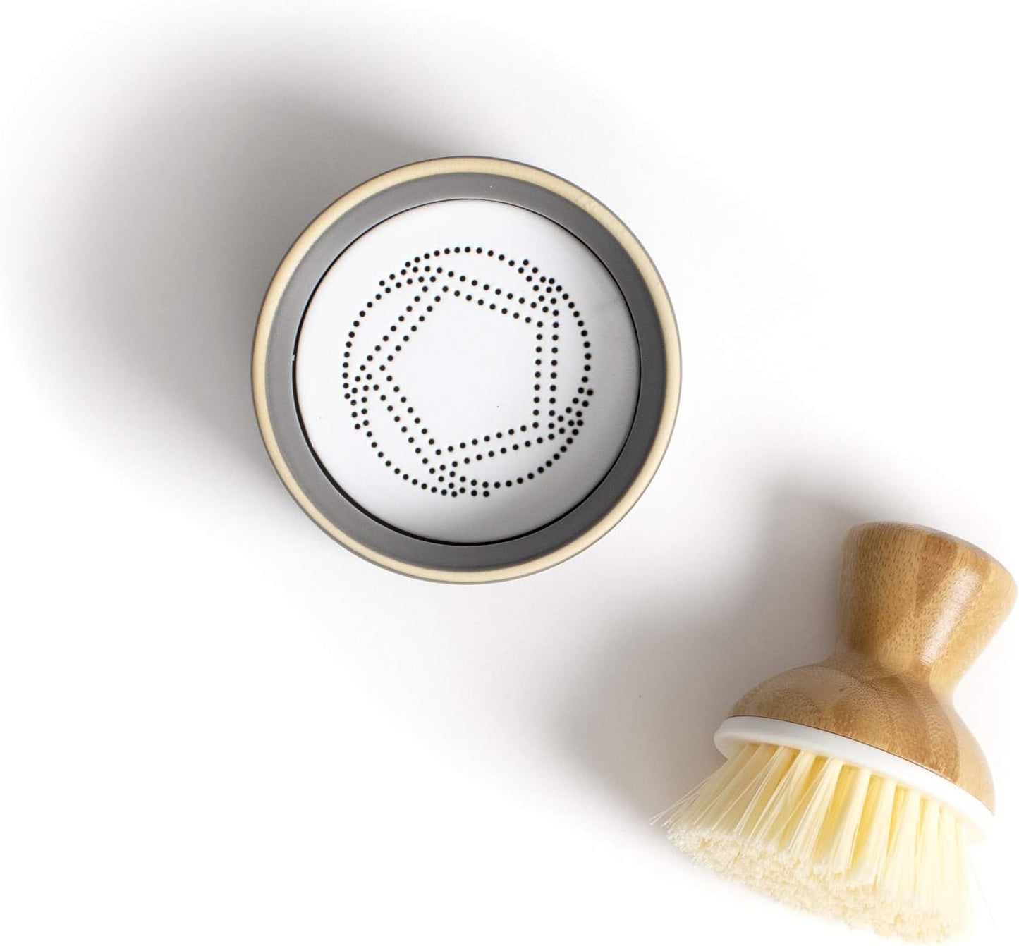 Elevate Your Dishwashing Experience with the Full Circle Bubble Up Bamboo Dish Brush & Ceramic Soap Dispenser Set - Stylish, Eco-Friendly Kitchen Essential!