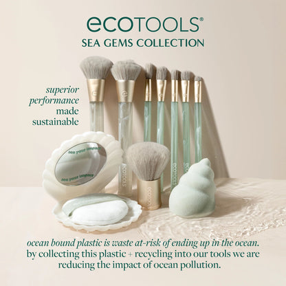 Elevate Your Makeup Game with the EcoTools Sea Gems 4-Piece Face Brush & Sponge Set
