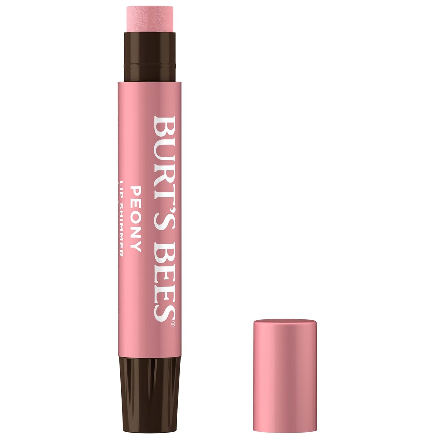 Shimmer Lip Tint, Tinted Lip Balm Stick, Moisturizing for All Day Hydration with Natural Glowy Pigmented Finish & Buildable Color, Peony, 1 Tube, 0.09 Oz.