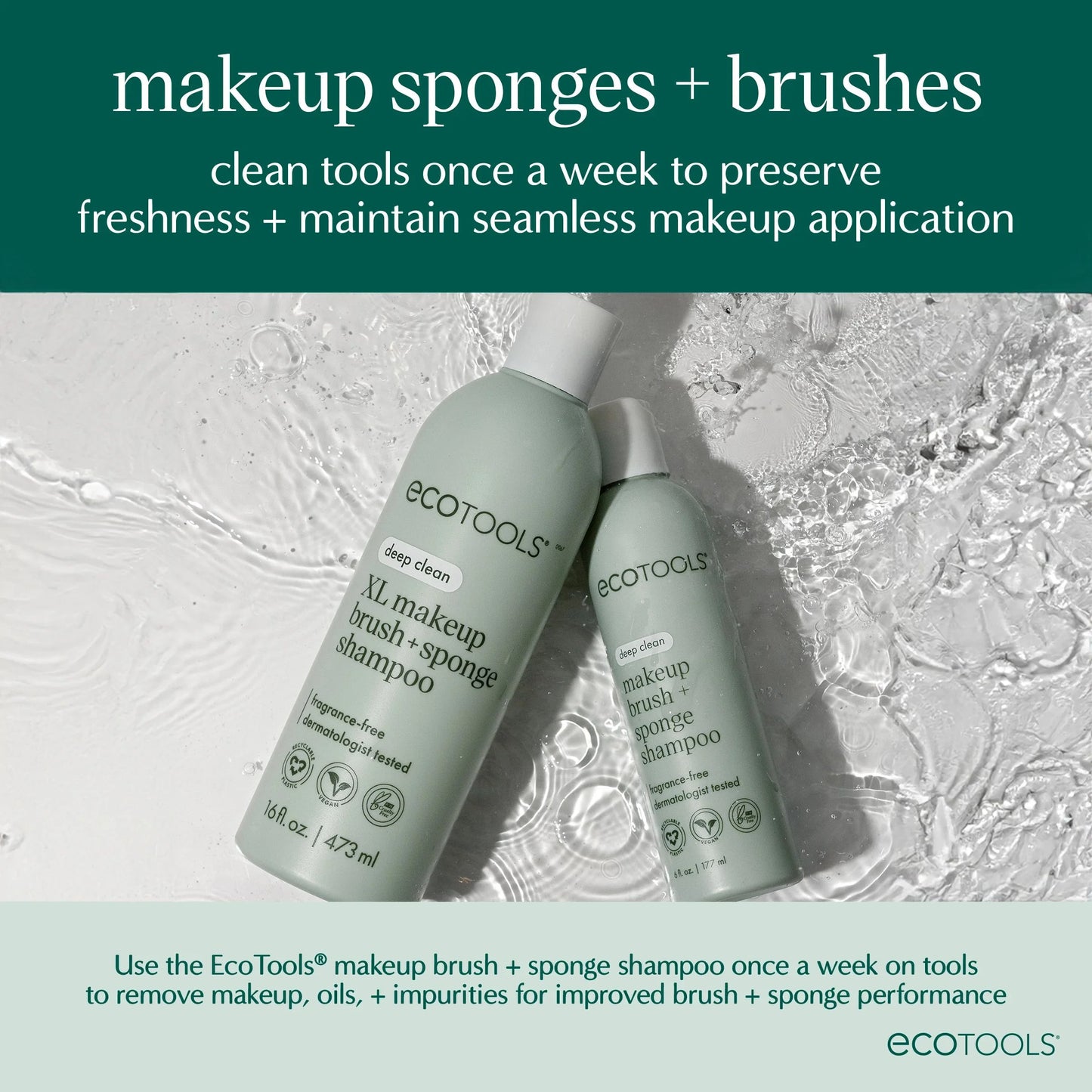Elevate Your Makeup Game with the EcoTools Sea Gems 4-Piece Face Brush & Sponge Set