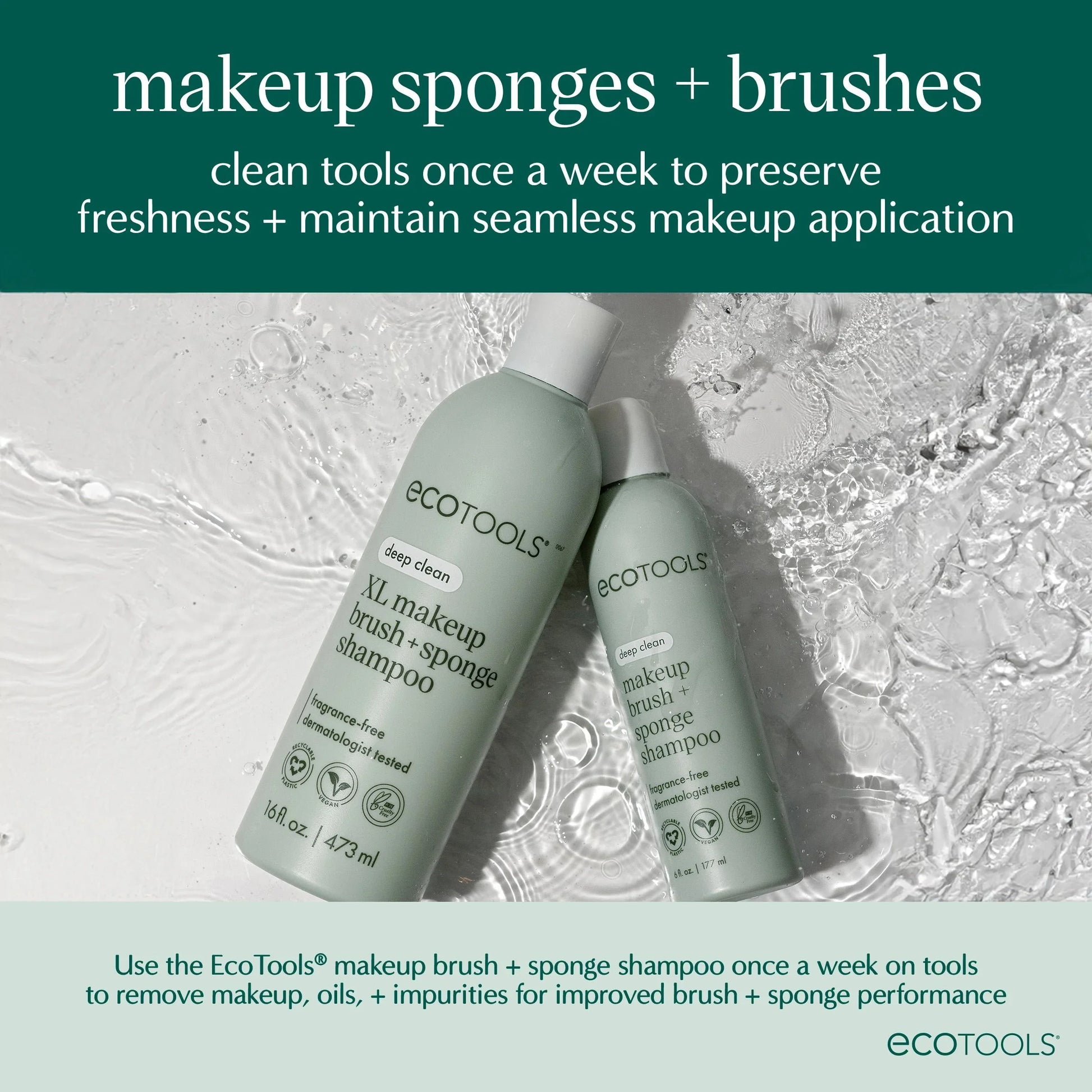 Elevate Your Makeup Game with the EcoTools Sea Gems 4-Piece Face Brush & Sponge Set