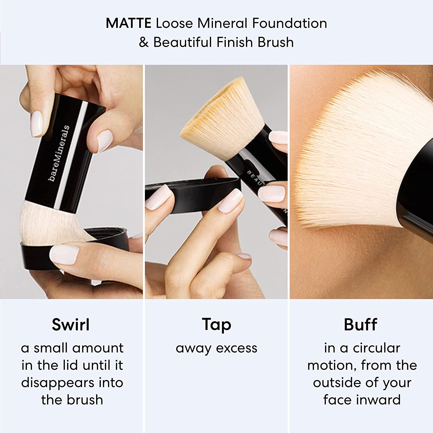 Original Matte Loose Powder Foundation SPF 15, Clean Mineral Powder Face Makeup, Sheer-To-Full Coverage, Reduces Shine, Talc-Free, Non-Comedogenic, Vegan