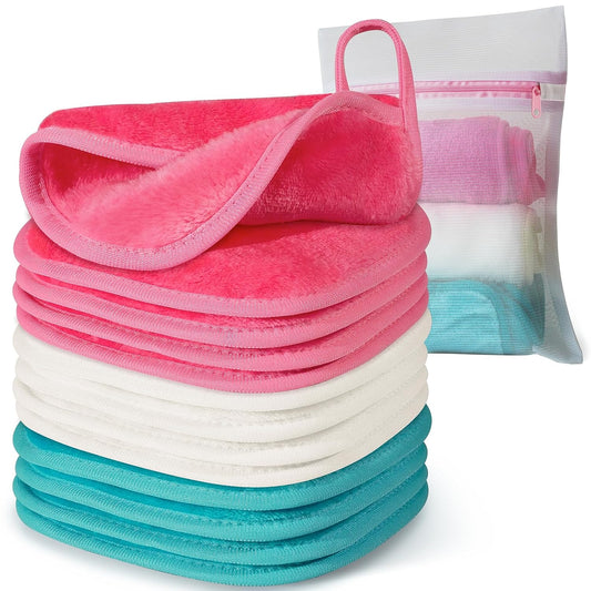 Revitalize Your Skin with Our Reusable Makeup Remover Cloths – 12 Pack of Eco-Friendly Microfiber Towels for Effortless Cleansing