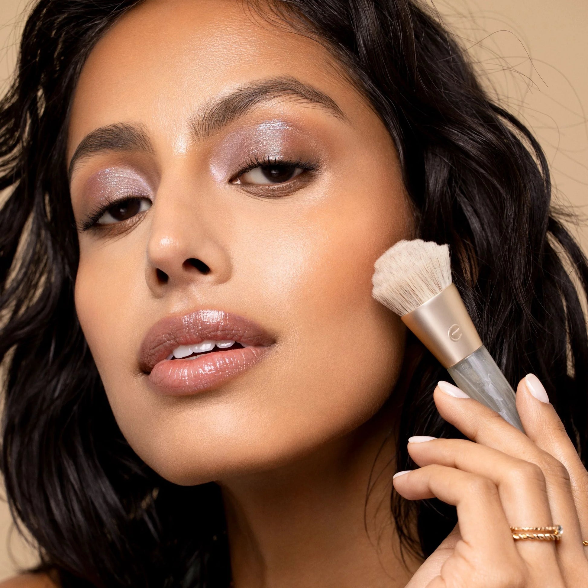 Elevate Your Makeup Game with the EcoTools Sea Gems 4-Piece Face Brush & Sponge Set