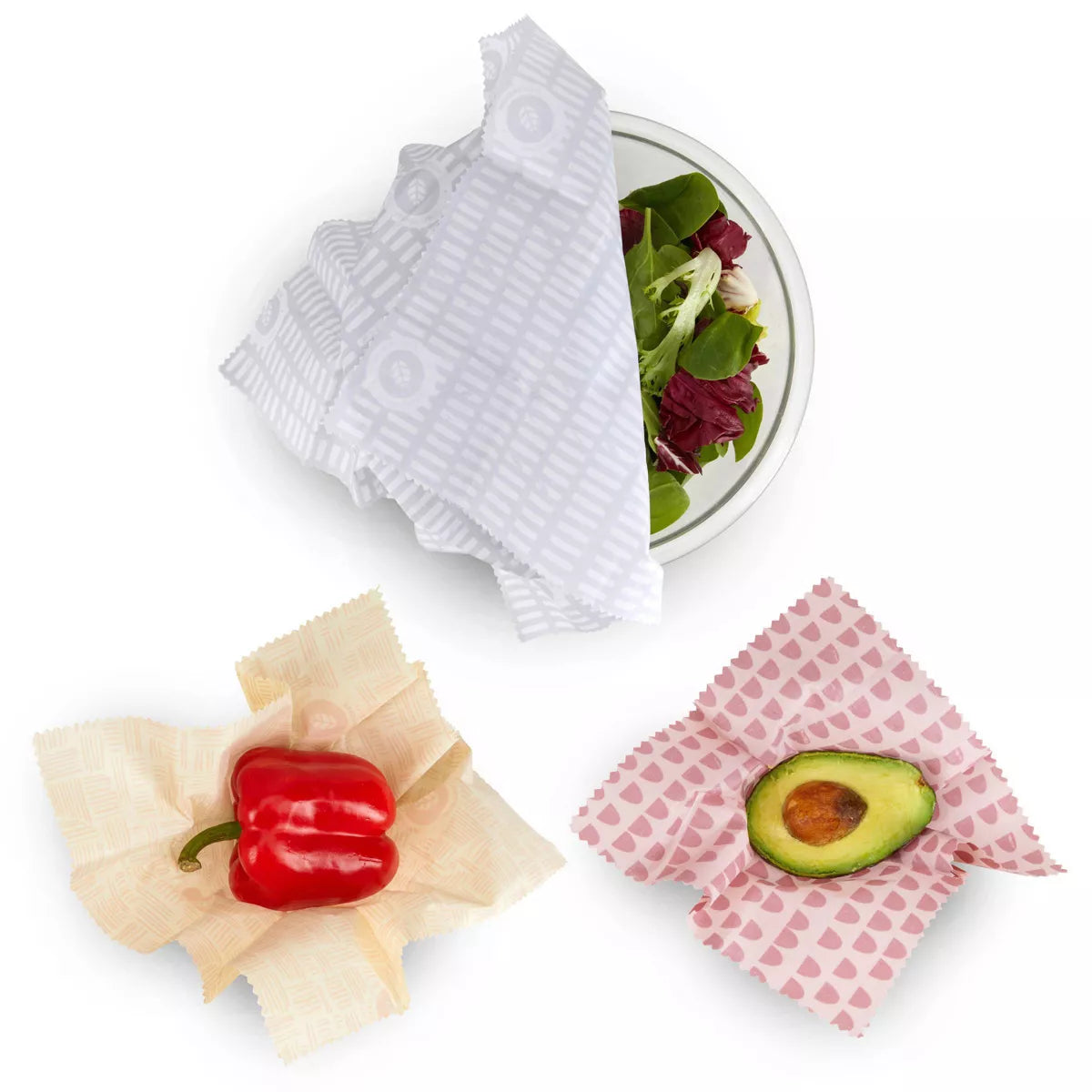 Eco-Friendly Simply Green Beeswax Food Wraps - Assorted Sizes for Fresh Food Storage